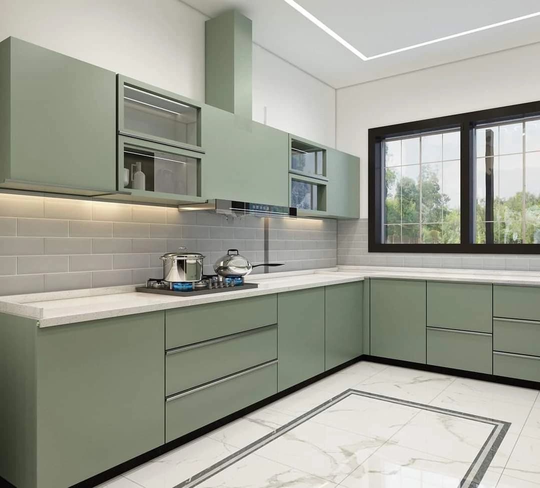 Sage Green Modern Kitchen